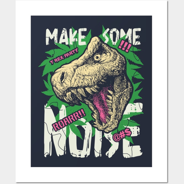 T-Rex Party: Roar with Jurassic Style! Wall Art by WorldDinosaurs